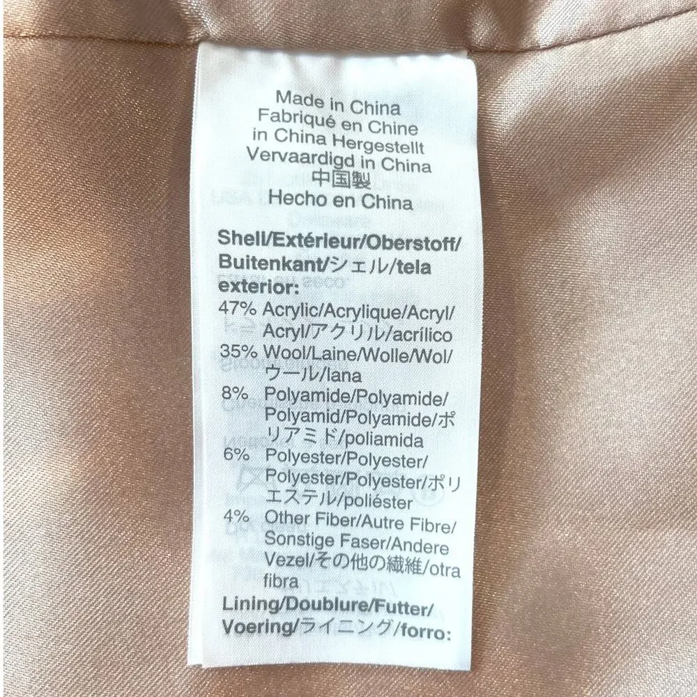 J. Crew Nalya Daphne Italian Tweed Topcoat In Faded Guava Multi Size 14 New - Picture 16 of 16